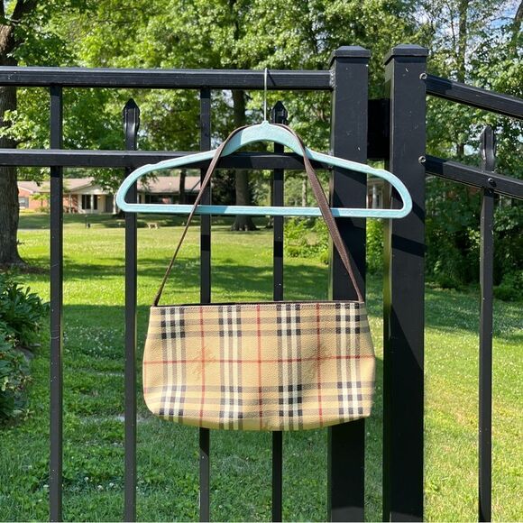 Burberry Signature Plaid Leather Shoulder Bag - Picture 1 of 6